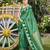 Women emerald green silk blend banarasi jacquard woven saree with blouse