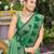 Women emerald green silk blend banarasi jacquard woven saree with blouse
