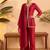 Vichitra silk embroidery & sequins work fancy kurta palazzo dupatta set for women 