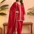 Vichitra silk embroidery & sequins work fancy kurta palazzo dupatta set for women 