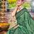 Women emerald green silk blend banarasi jacquard woven saree with blouse