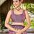 Women dusty mauve silk blend banarasi jacquard woven saree with blouse