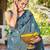 Women teal blue silk blend banarasi jacquard woven saree with blouse