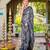 Women steel grey silk blend banarasi jacquard woven saree with blouse