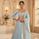 sky blue color Embroidery Coding Work Heavy Foil Mirror Work Silk blend Lehenga Choli Set
