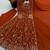 Rust orange georgette embroidered anarkali gown set with dupatta