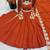 Roman silk blend embroidered gown set with chanderi dupatta