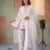 Floral print short kurti with farshi pant and dupatta set