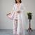 Floral print short kurti with farshi pant and dupatta set