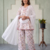 Floral print short kurti with farshi pant and dupatta set