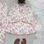 Floral print short kurti with farshi pant and dupatta set