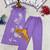 Lavendar embroidered sleeveless kurti set with trousers and white contrast dupatta