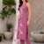 Oniun embroidered sleeveless kurti set with trousers and white contrast dupatta