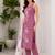 Oniun embroidered sleeveless kurti set with trousers and white contrast dupatta