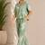 Women green  printed co-ord set