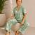 Women green  printed co-ord set