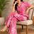 Women pink printed co-ord set