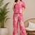Women pink printed co-ord set