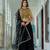 Black Rayon Navratri Lehenga Choli Set with Net Dupatta