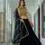 Black Rayon Navratri Lehenga Choli Set with Net Dupatta