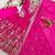 rani pink color embroidery sequin work georgette gown set