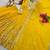yellow color embroidery sequin work georgette gown set