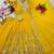 yellow color embroidery sequin work georgette gown set