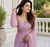 light pink color sequins and Beads Embroidery Work with fancy latkan net saree