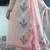 Off white pure cotton handblock floral printed kurta set with dupatta