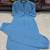 Sky blue cotton plain kurta afghani pant set