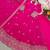 rani pink color embroidery sequin work silk blend gown set