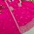 rani pink color embroidery sequin work silk blend gown set