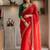 red color Beautiful sequins Embroidery Georgette saree