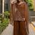 Brown Color Embroidery And Sequance Work Georgete Salwar Suit