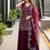 Wine Color Embroidery And Sequance Work Georgete Salwar Suit