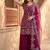 Wine Color Embroidery And Sequance Work Georgete Salwar Suit