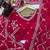 Red Color Thred With Sequnce Work Silk Blend Saree
