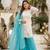 Blue Color Embroidery And Sequences Work Georgette Salwar Suit