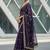 purple color designer embroidery work sequins jarl thread with cutwork border  satin silk blend saree