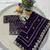 purple color designer embroidery work sequins jarl thread with cutwork border  satin silk blend saree