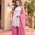 Pink Color Embroidery And Sequences Work Georgette Salwar Suit