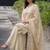 Women Ethnic Motifs Embroidered Regular Thread Work Silk Chiffon Kurta with Palazzos & With Dupatta