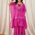 Women Printed Layered Thread Work Kurti with Sharara