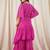 Women Printed Layered Thread Work Kurti with Sharara