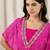 Women Printed Layered Thread Work Kurti with Sharara