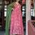 Floral Printed V-Neck Long Sleeves Kurta with Trousers & With Dupatta
