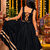 Black fully flared roman silk girls chaniya choli for navratri & garba