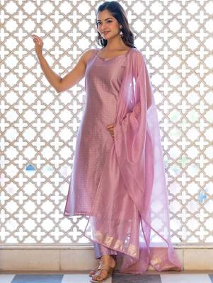 Women Regular Kurta with Trousers & With Dupatta 6