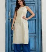 Women Printed Pastels Jacquard Kurta