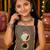 Black fully flared roman silk girls chaniya choli for navratri & garba